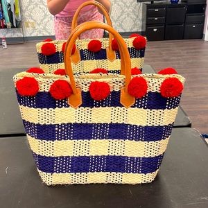 4th of July Patriotic straw beach bag America